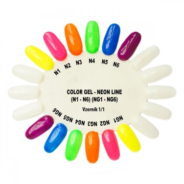 Barevný UV gel Neon Line 5ml N04 - Zelená